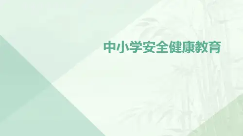中小学安全健康教育ppt