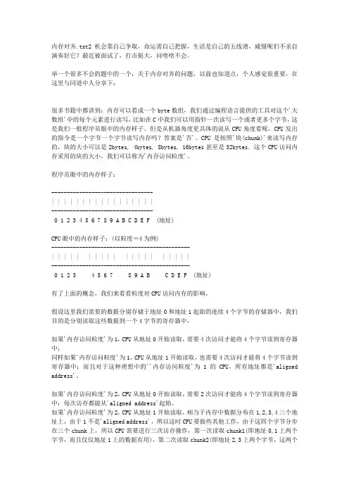 内存对齐