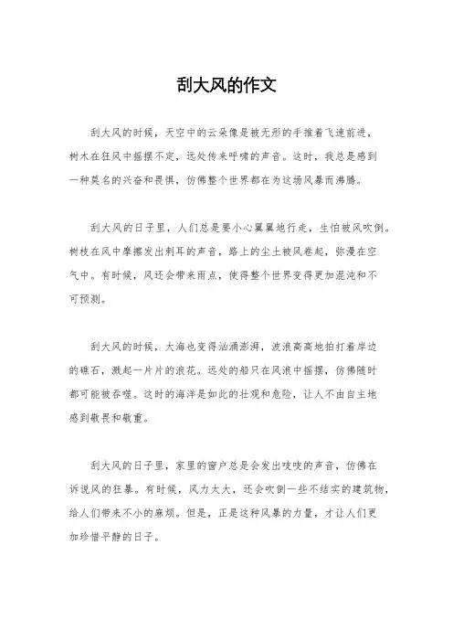 刮大风的作文