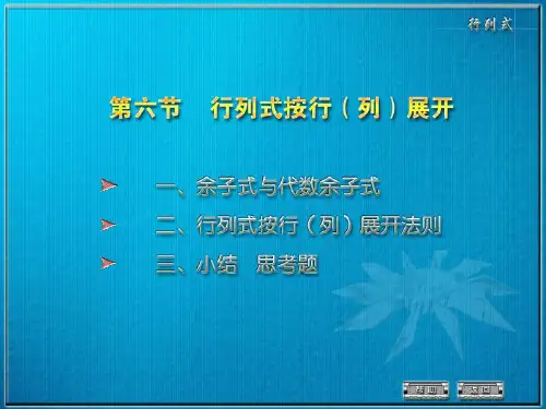 一、余子式与代数余子式.