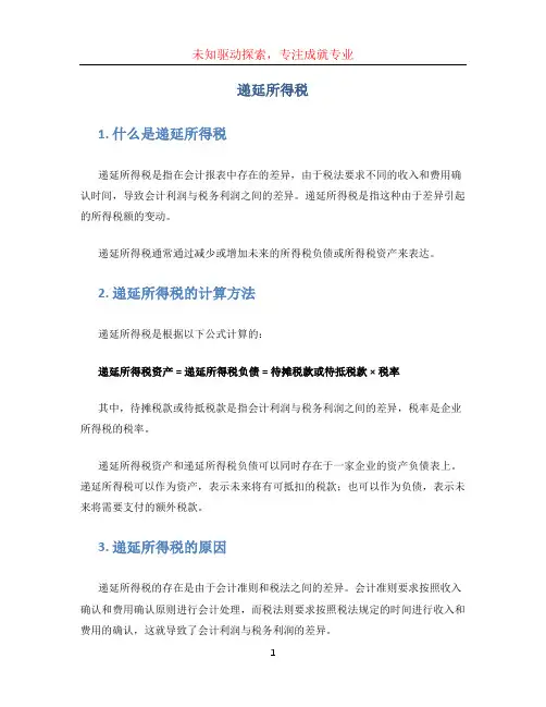 递延所得税