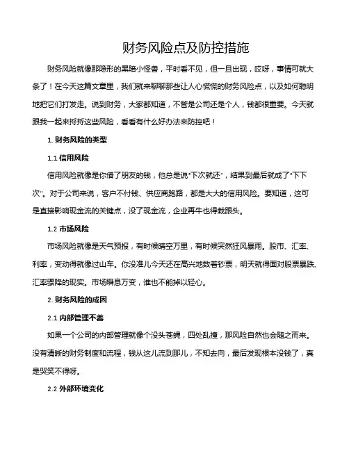 财务风险点及防控措施