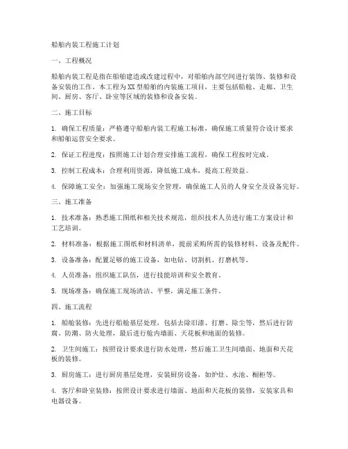 船舶内装工程施工计划
