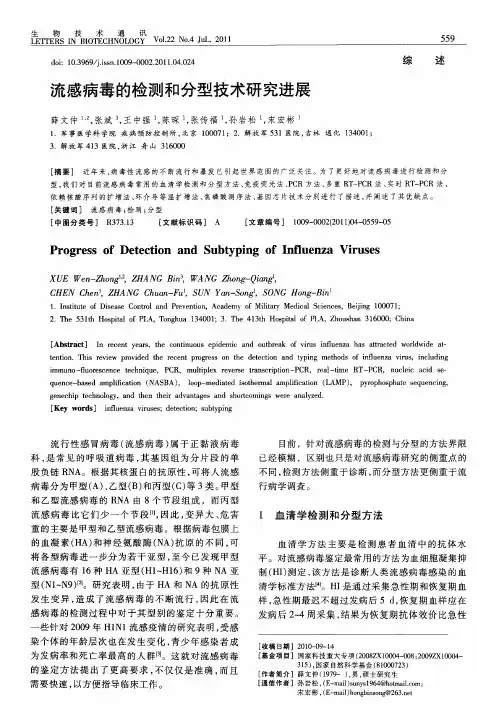 流感病毒的检测和分型技术研究进展