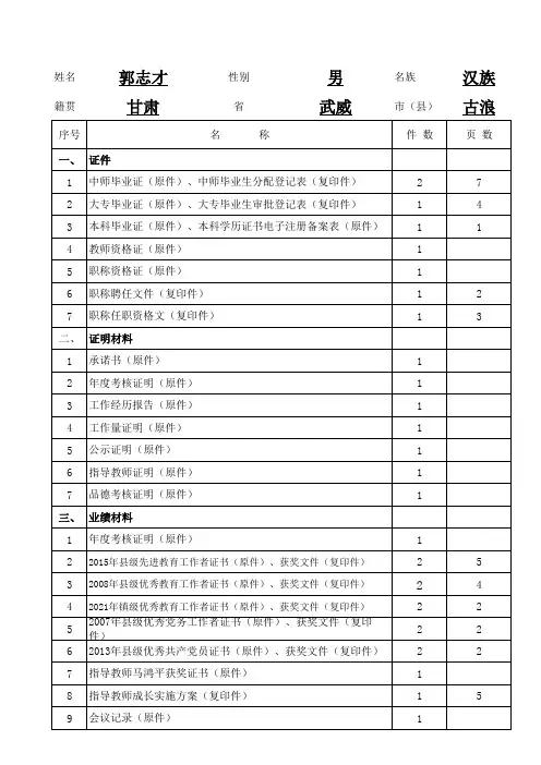 档案袋封面