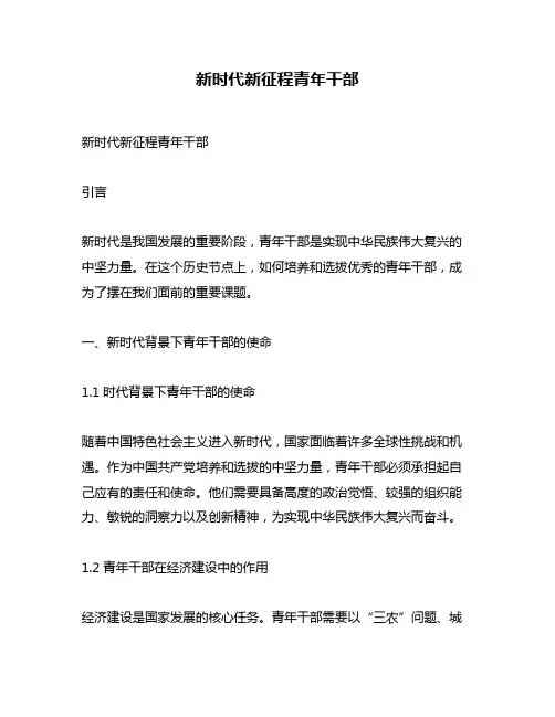 新时代新征程青年干部