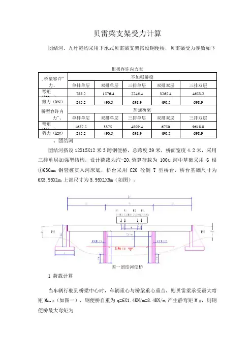 贝雷梁支架受力计算