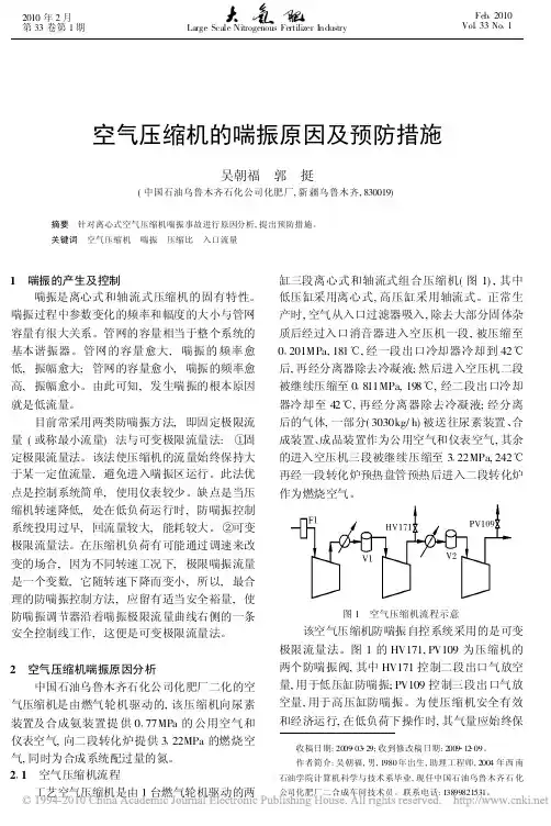 空气压缩机的喘振原因及预防措施