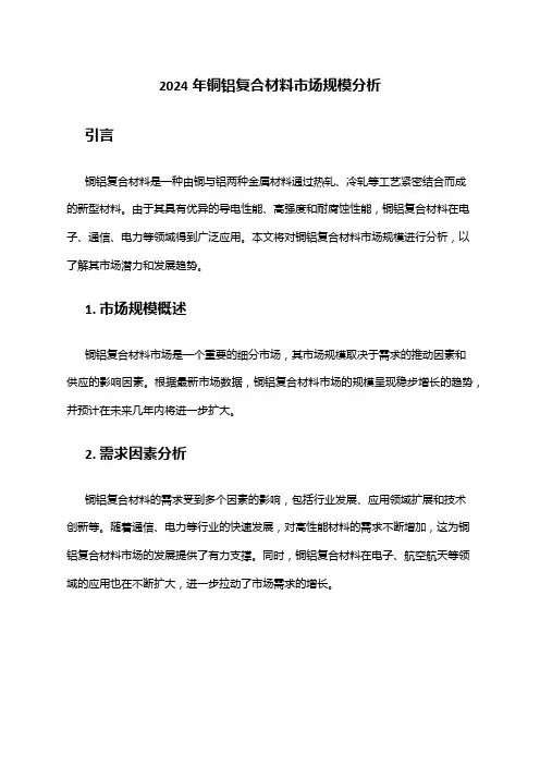 2024年铜铝复合材料市场规模分析