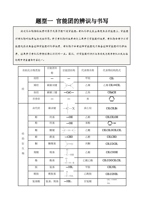 题型一官能团的辨识与书写