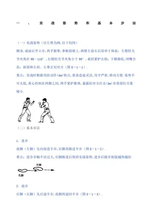 散打姿势和基本步法