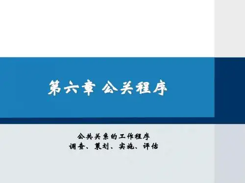 大学《公共关系》第6章：公共关系的工作程序——公关调查