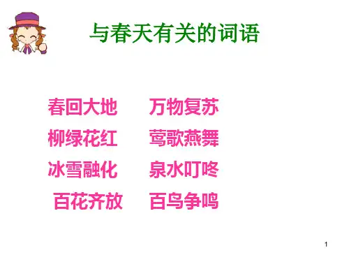 小学一年级语文看图写话《春天来了》ppt课件