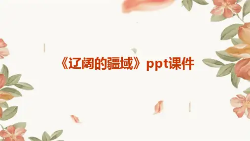 《辽阔的疆域》课件