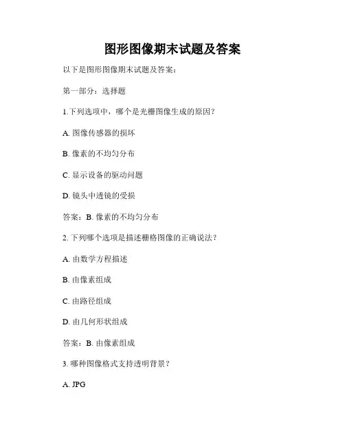 图形图像期末试题及答案