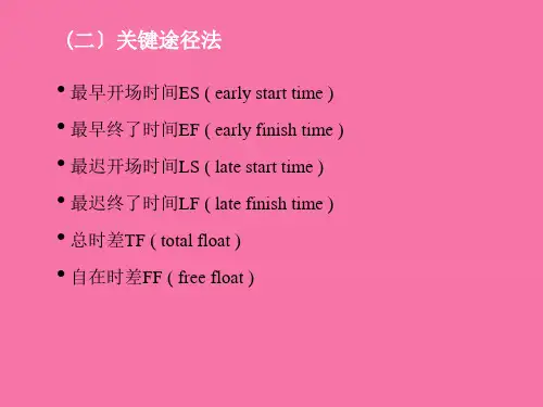 《关键路径法》ppt课件