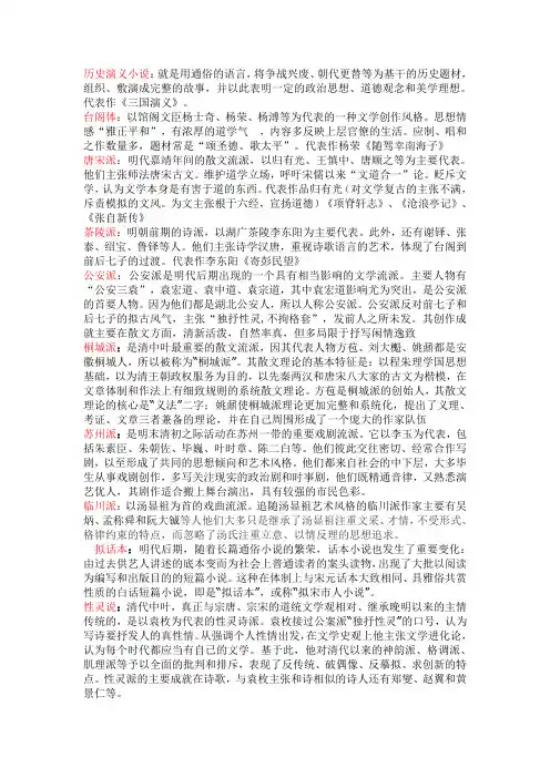 历史演义小说