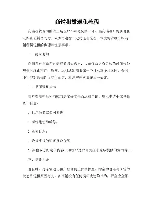 商铺租赁退租流程