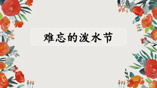 17 难忘的泼水节 课件 (共18张PPT)