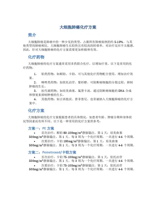 大细胞肺癌化疗方案