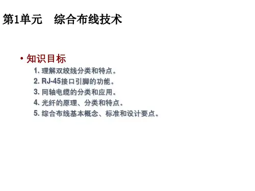 综合布线(网线、电缆、水晶头)培训