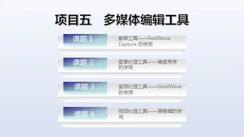 电子课件-《常用工具软件(第三版)》-A06-3974 项目五 多媒体编辑工具