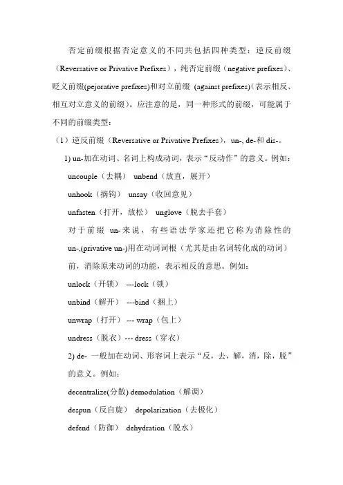 否定前缀