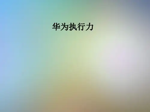 华为执行力
