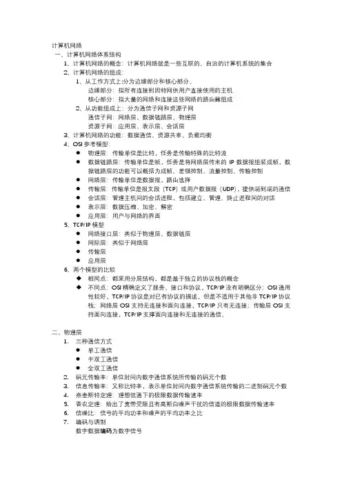 计算机网络知识点