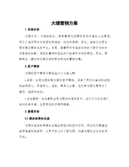 大理营销方案