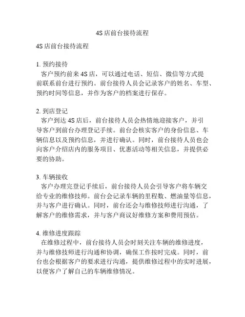 4S店前台接待流程