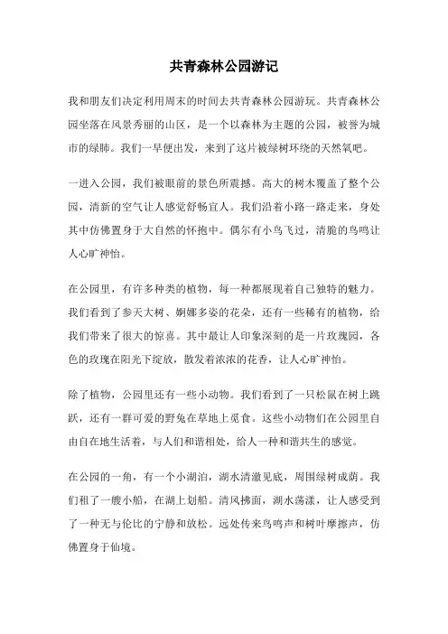 共青森林公园游记