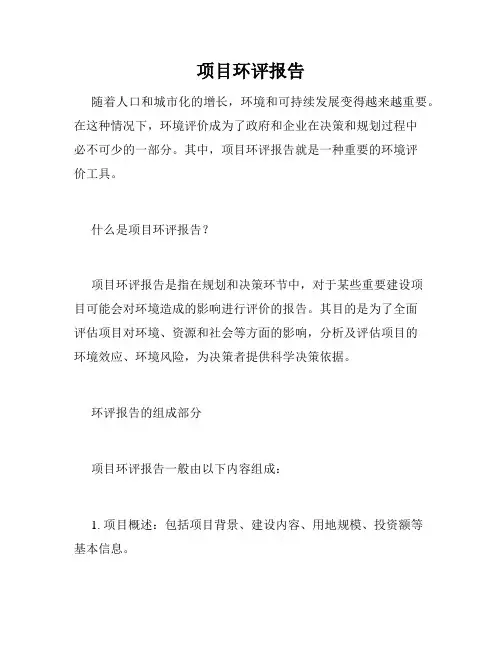 项目环评报告