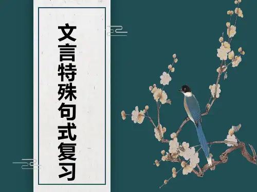 2023届高考专题复习《文言特殊句式复习》教学PPT课件