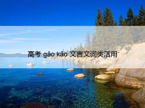 高考文言文词类活用