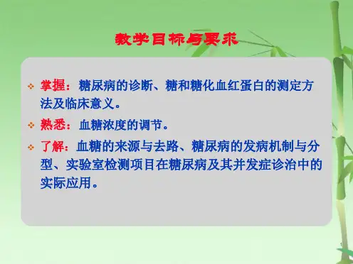 第4章  糖代谢紊乱(共77张PPT)