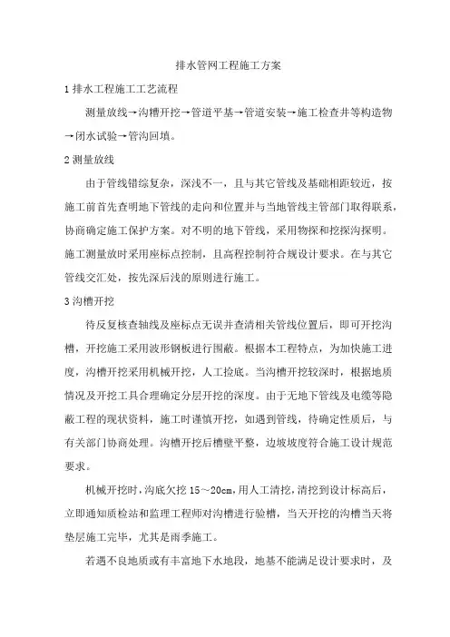 排水管网工程施工方案