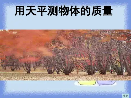 物理6.2《用天平测物体的质量》(苏科版八年级下)