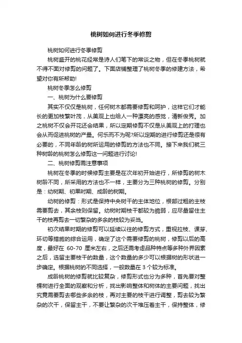 桃树如何进行冬季修剪