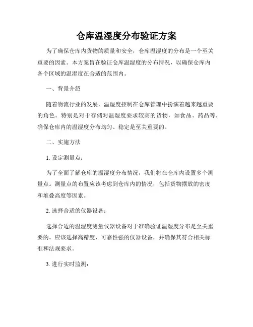仓库温湿度分布验证方案