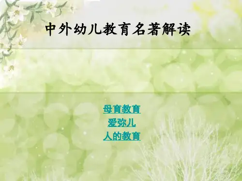中外幼儿教育名著.ppt