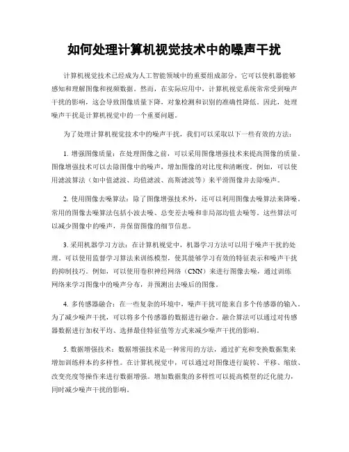 如何处理计算机视觉技术中的噪声干扰