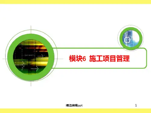 施工项目管理培训精选ppt