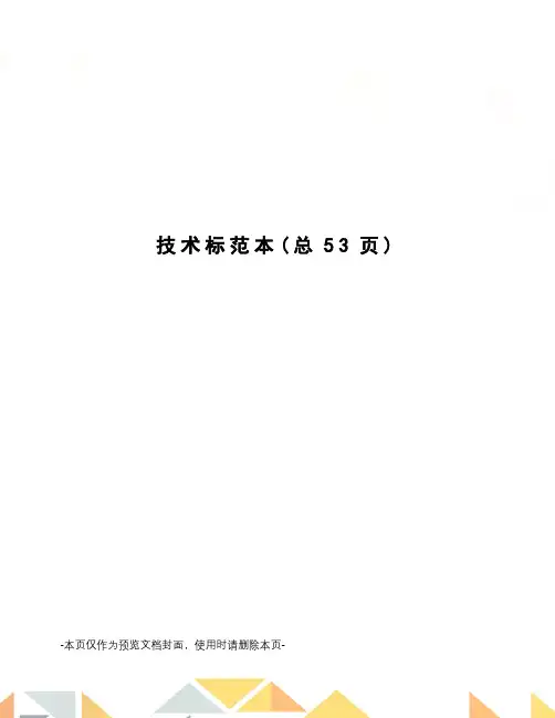 技术标范本