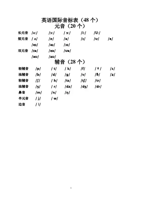 英语国际音标表(超全)