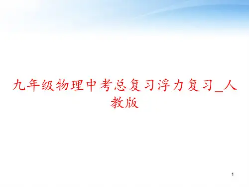 九年级物理中考总复习浮力复习_人教版 ppt课件