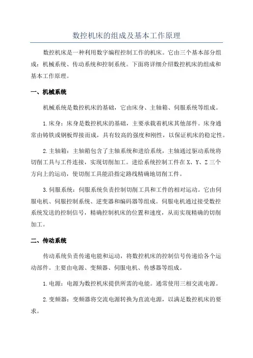 数控机床的组成及基本工作原理