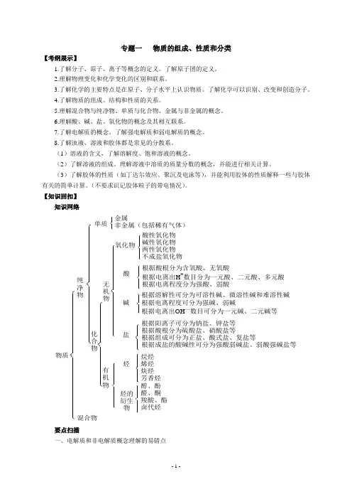 高三化学二轮专题复习教案