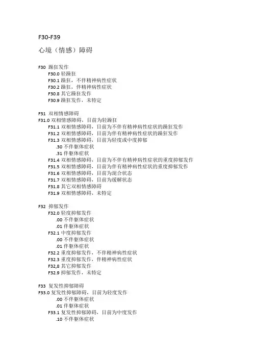 ICD-10孤独症和多动症部分