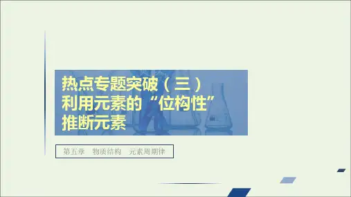 全国通用2021高考化学一轮复习第5章物质结构元素周期律热点专题突破3利用元素的“位_构_性”推断元素课件